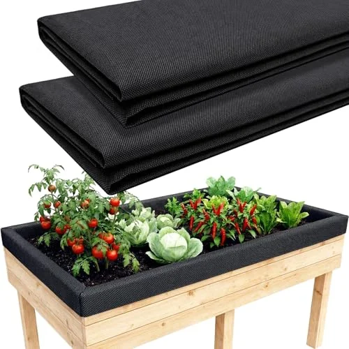 EcoBrisa non-woven fabric raised garden bed liner