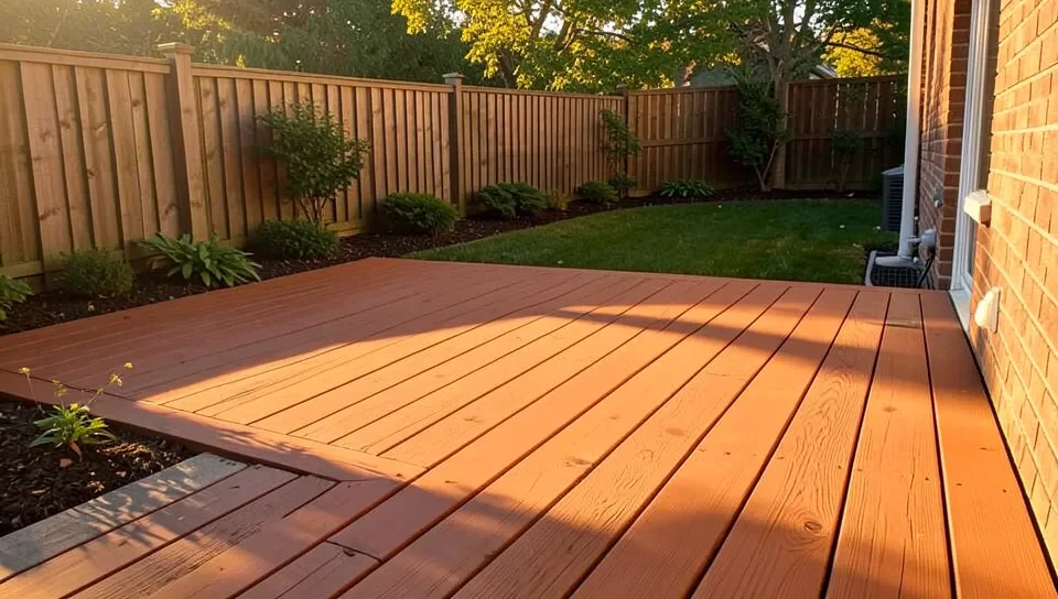 A finished composite deck
