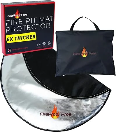 Fireproof Pros 36 inch fire pit protector mat for deck or patio