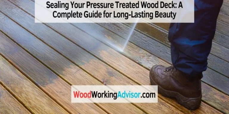 Pressure washing a pressure treated wood deck