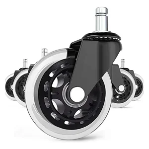 Office Chair Caster Wheels Set of 5 Heavy Duty & Safe for All Floors Including H