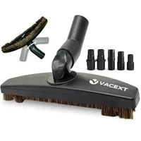 Horsehair hardwood floor vacuum attachment with hose adapter kit
