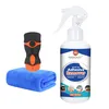 Adhesive remover spray kit with scraper and towel