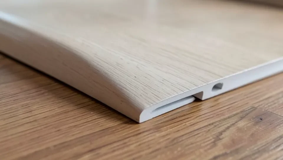 A reducer strip slopes to bridge a height difference between floors
