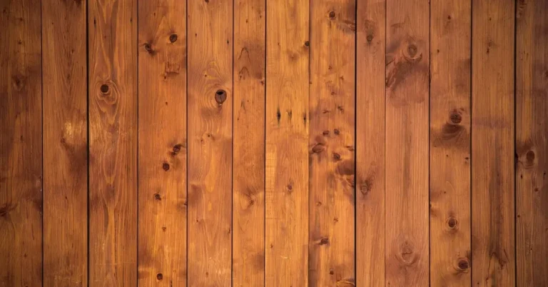 Stained wood planks in warm brown tones