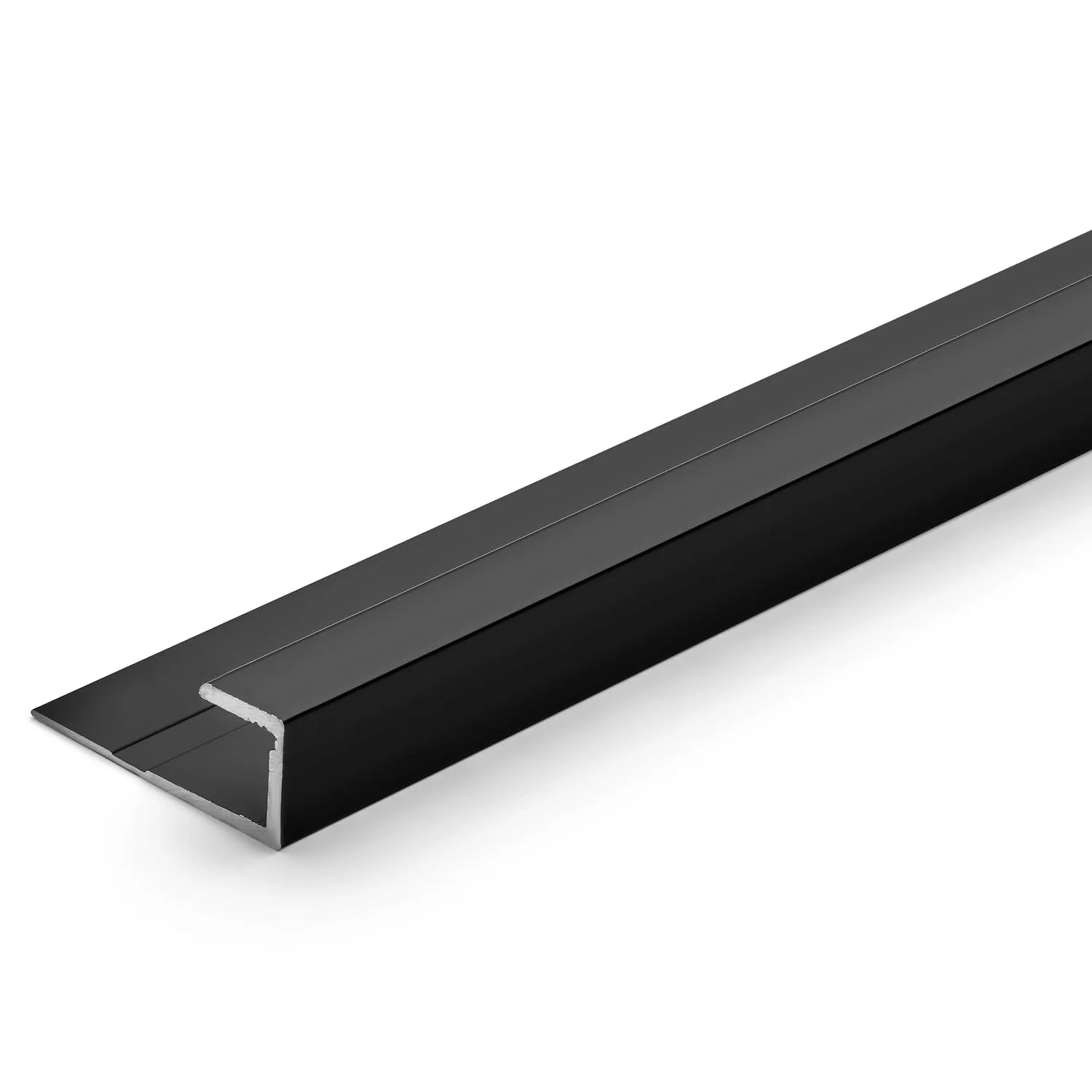 TrimMaster matte black aluminum floor transition strip