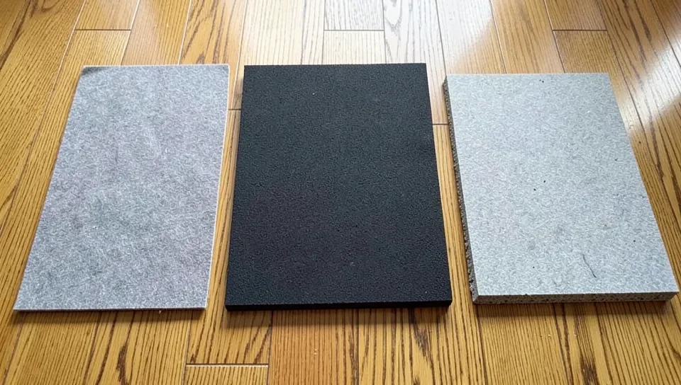 Three different types of rug grip pads compared