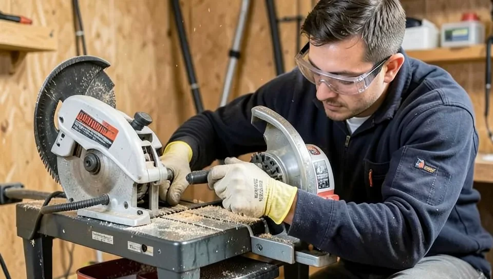 Unplugging a table saw before doing maintenance