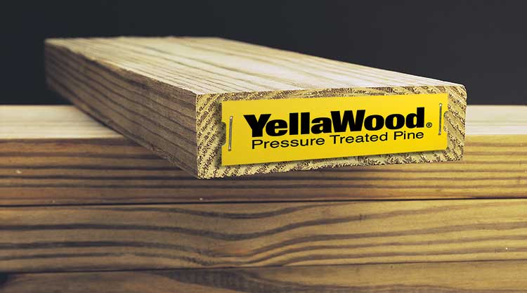 Yellow Pressure Treated Wood