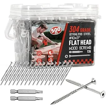 304 stainless steel deck screws box