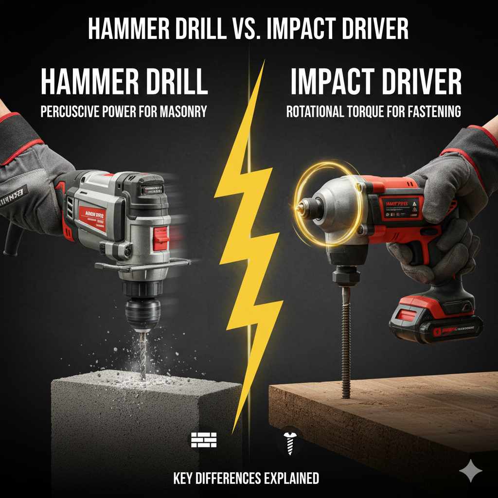 Difference between a Hammer Drill And Impact Driver