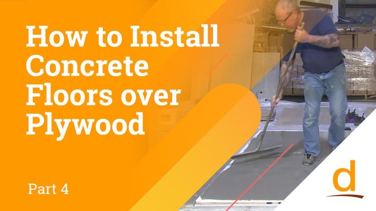 Can You Pour Self Leveling Concrete Over Plywood