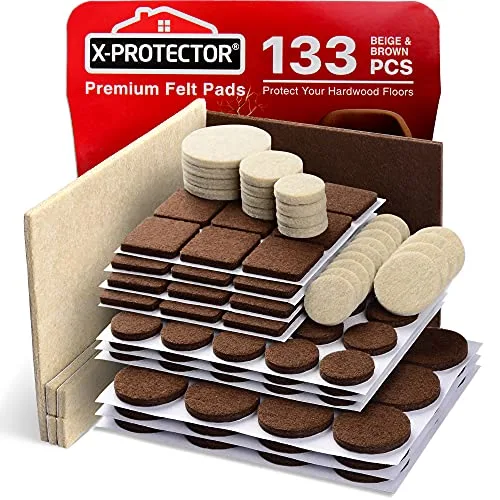 X-PROTECTOR felt furniture pads to prevent floor stains