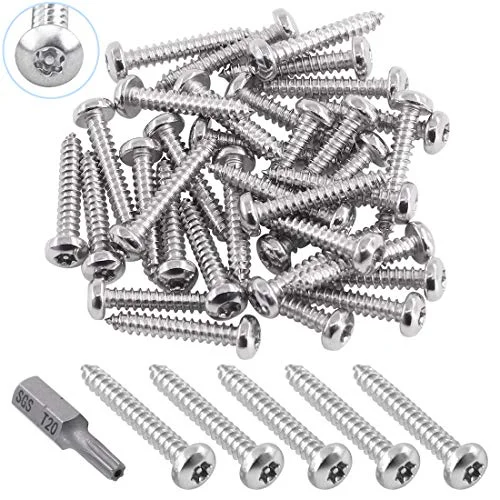 Glarks stainless steel pin-in-torx tamper-resistant security screws with matching T25 bit