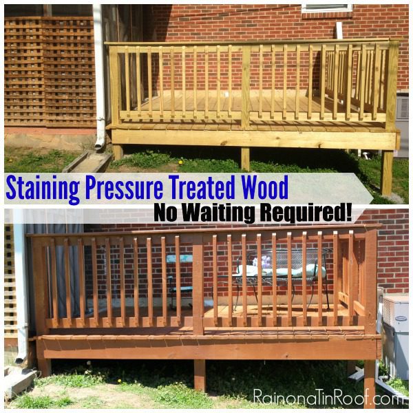 How Long before Staining Pressure Treated Lumber