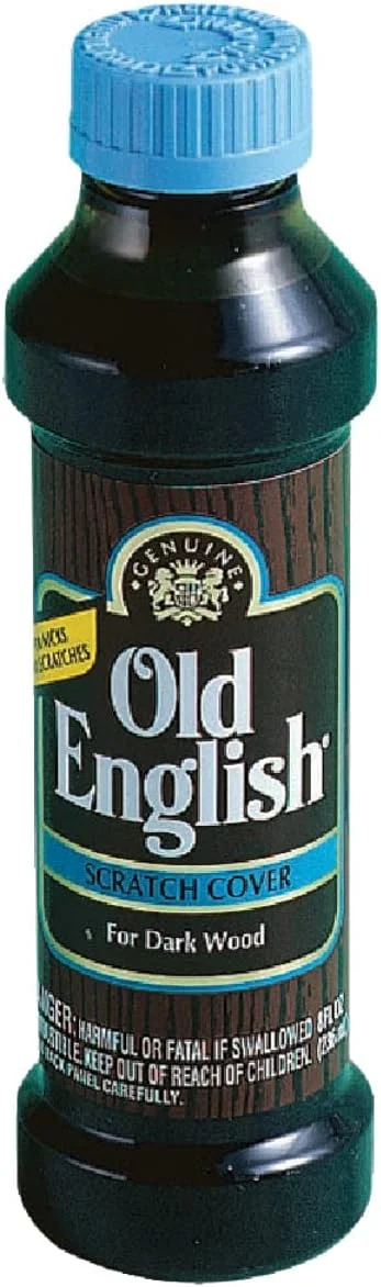 Old English Scratch Cover dark wood furniture polish bottle