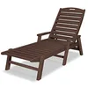 POLYWOOD Nautical Arms Chaise, Mahogany