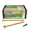 Grip-Rite PrimeGuard Plus tan exterior deck screws 4 inch box with driver bit