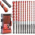 10-Piece Masonry Drill Bit Set, 6-Inch Carbide Tipped
