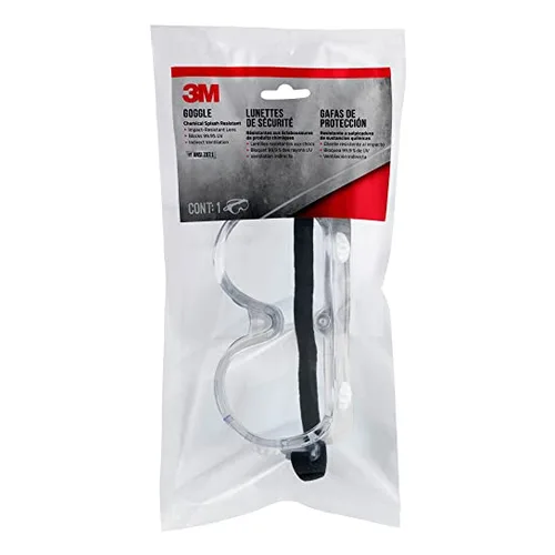 3M chemical splash safety goggles