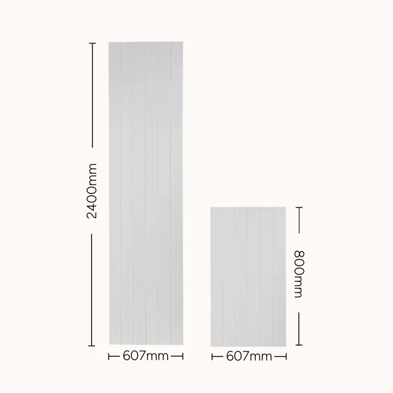 Diagram of a wood panel showing width and height dimensions marked for cutting