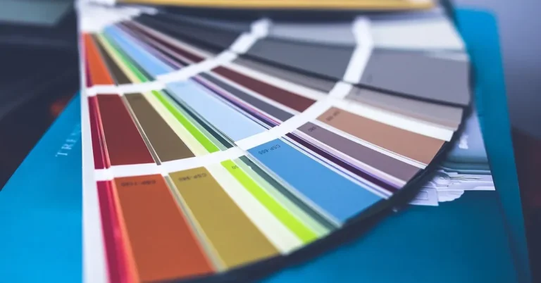 Paint color fan deck of wall paint swatches