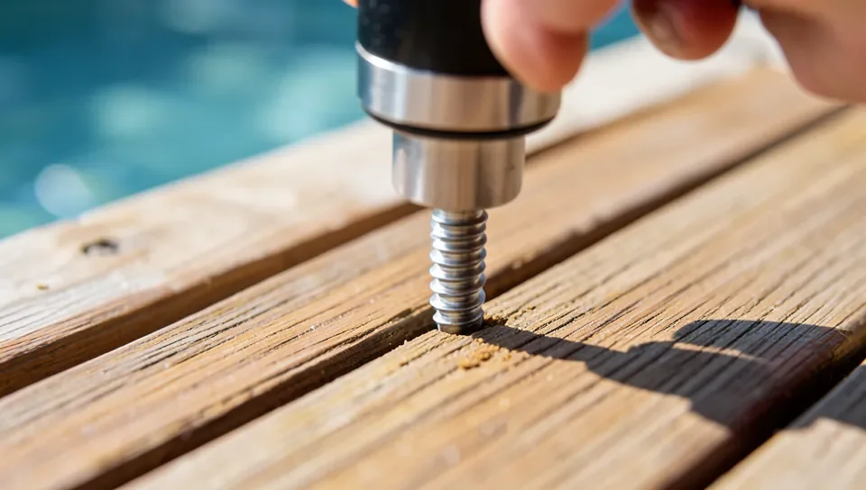 Corrosion-resistant fasteners matter more near a chlorinated pool