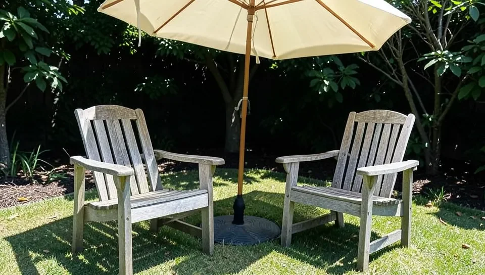 Wood furniture in shade versus direct sun exposure