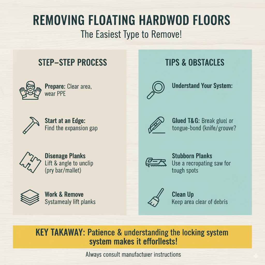 Removing Floating Hardwood Floors