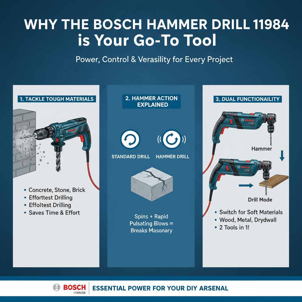 Why the Bosch Hammer Drill 1199VSR is Your Go-To Tool