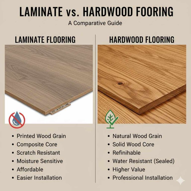 Difference between Laminate And Hardwood Flooring