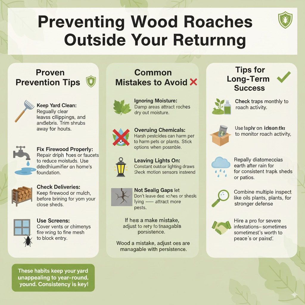 Preventing Wood Roaches from Returning