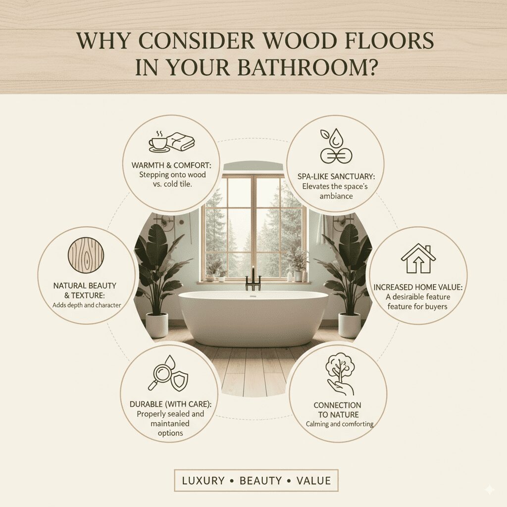 Why Consider Wood Floors in Your Bathroom?