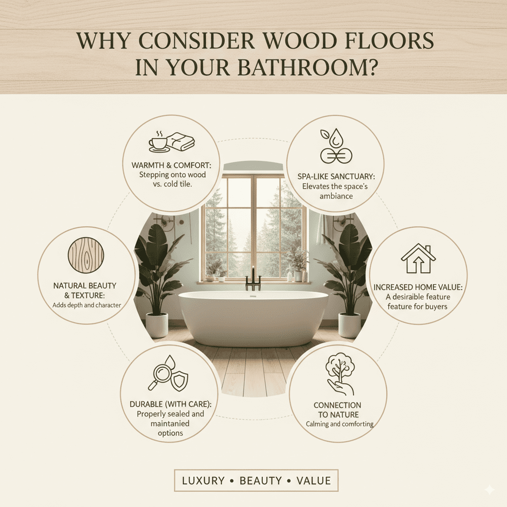 Why Consider Wood Floors in Your Bathroom?