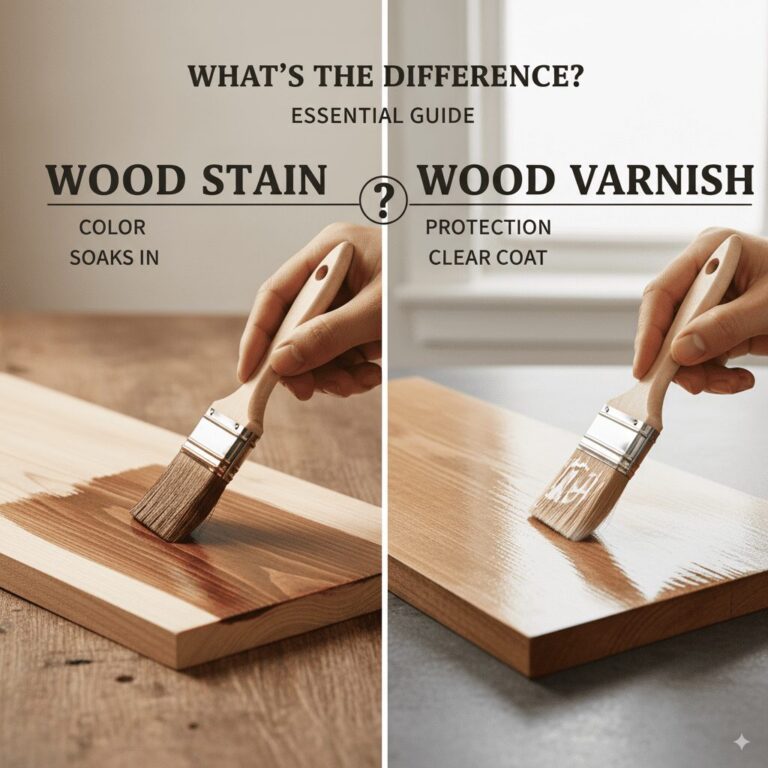 Stain versus varnish wood finish comparison