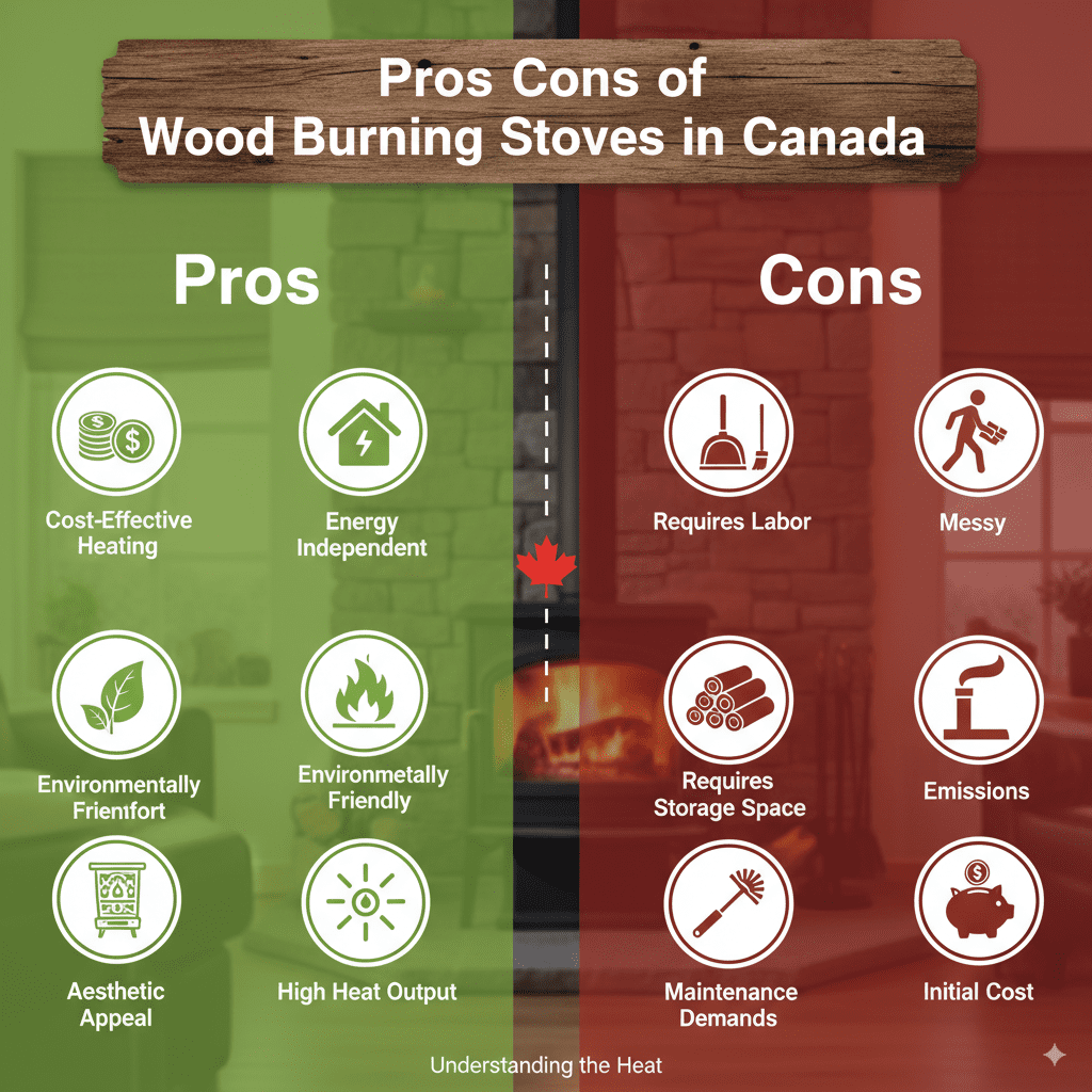 Pros and Cons of Wood Burning Stoves in Canada