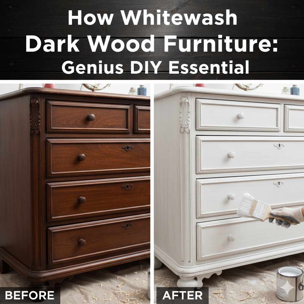 How to Whitewash Dark Wood Furniture