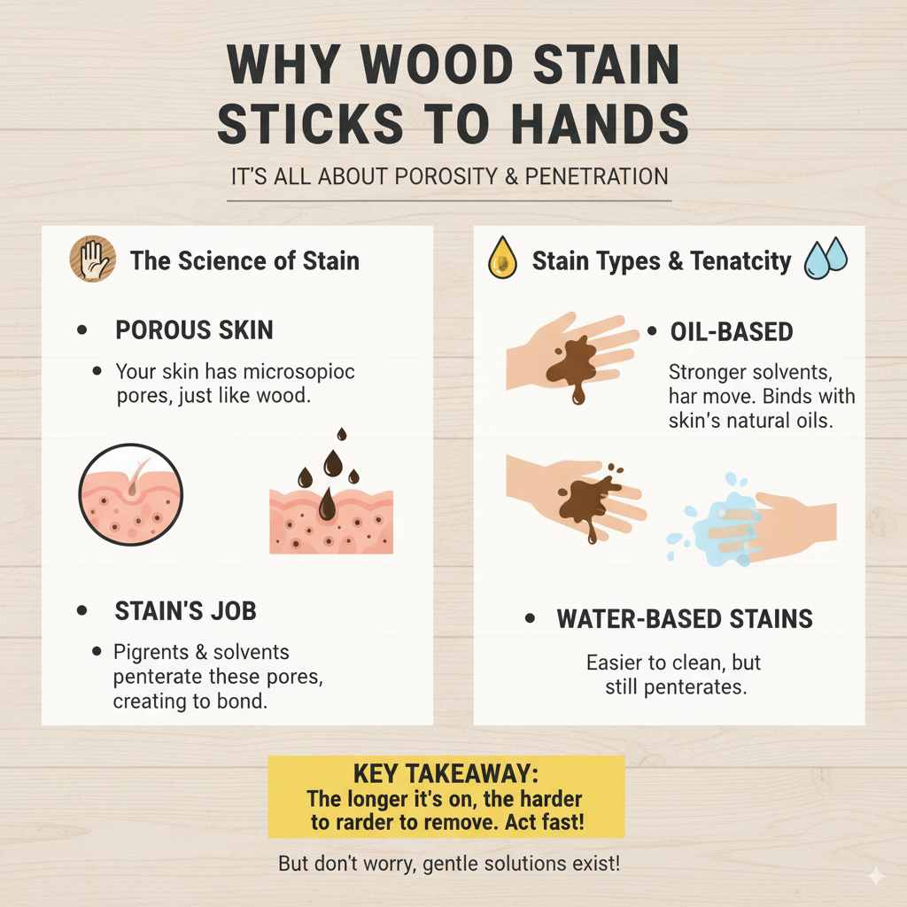 Why Wood Stain Sticks to Hands