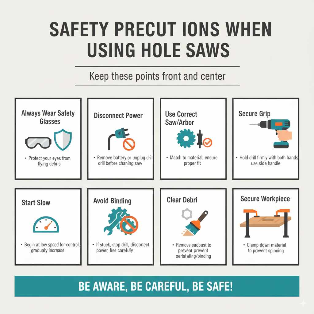 Safety Precautions When Using Hole Saws