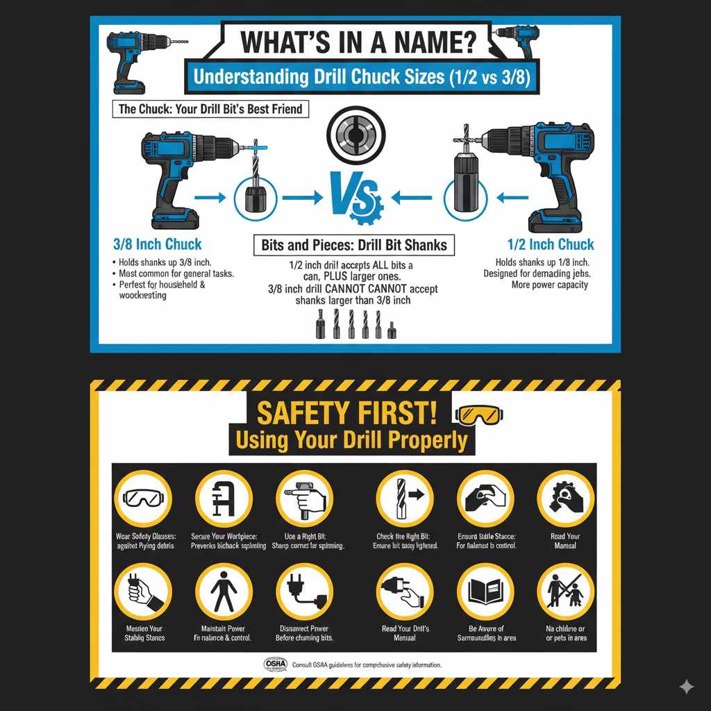 Understanding Drill Chuck Sizes (1/2 vs 3/8)