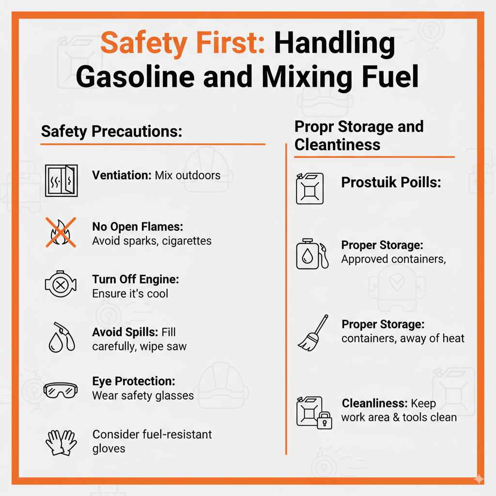 Handling Gasoline and Mixing Fuel