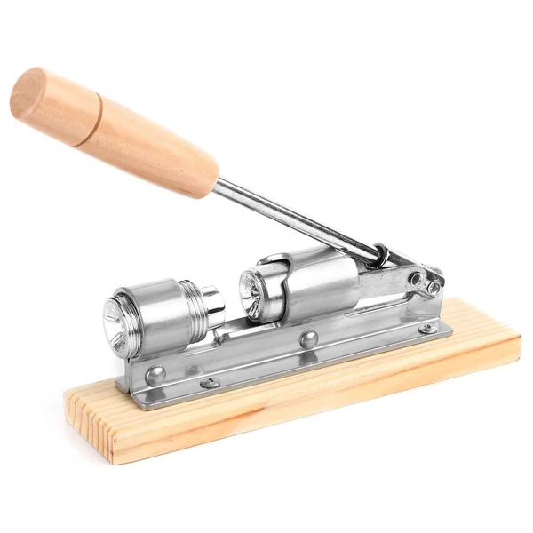 Anwenk heavy duty adjustable lever nutcracker with wood base