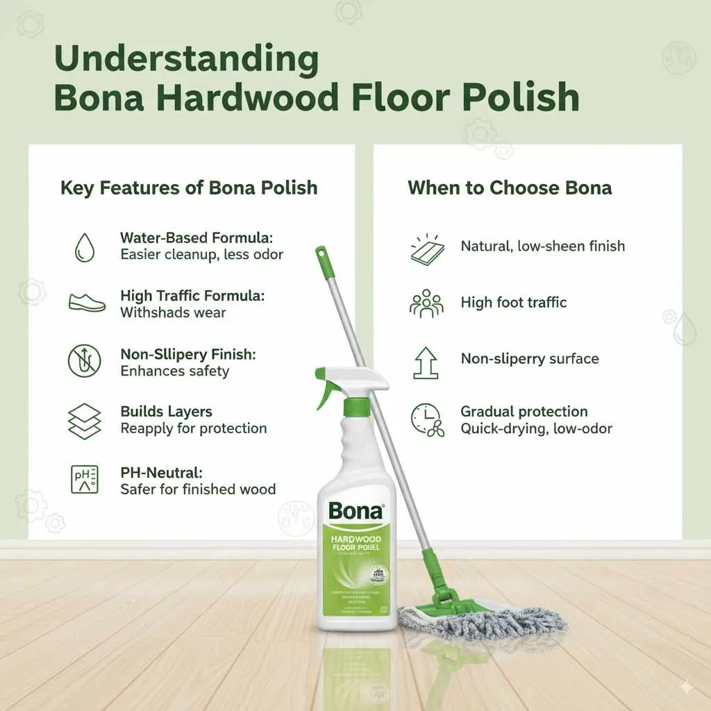 Bona and Weiman hardwood floor polish bottles side by side