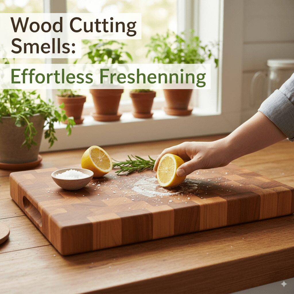 Wood cutting board smells