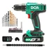DCA 3/8 inch cordless drill set with 354 in-lbs torque