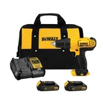 DEWALT DCD771C2 20V MAX brushless compact cordless drill driver kit with two batteries and charger