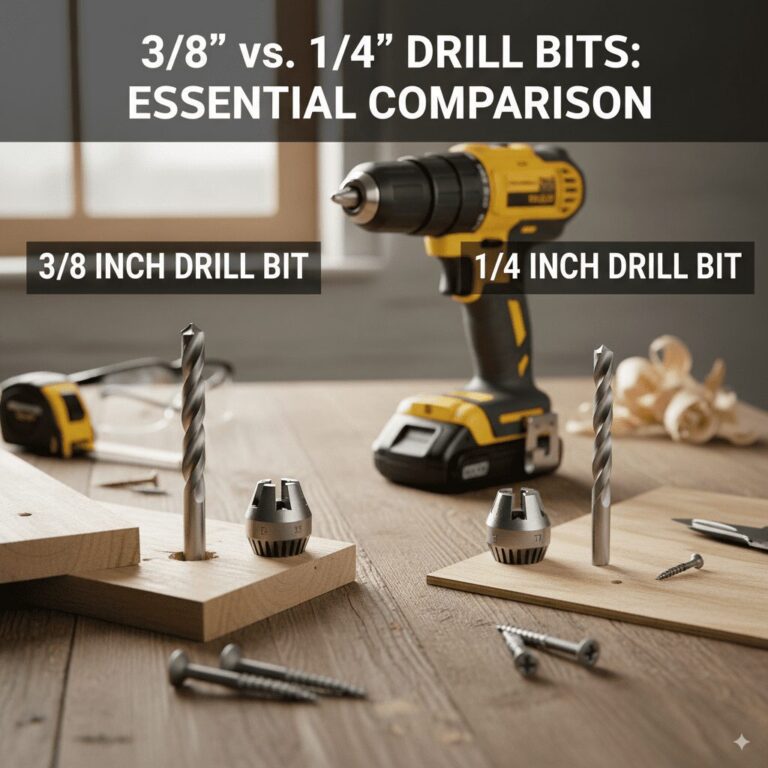 3/8 vs 1/4 drill bit comparison