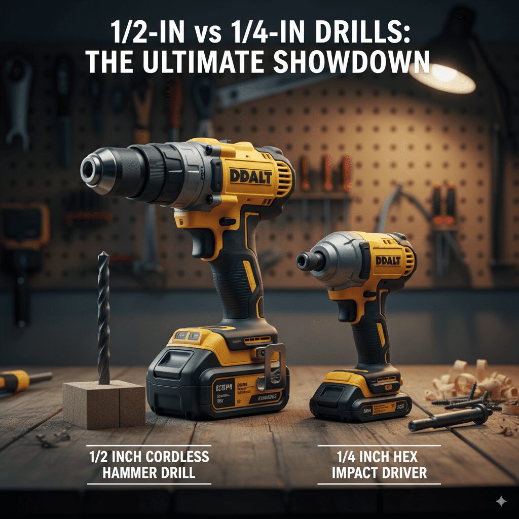 1/2 in vs 1/4 in drill comparison