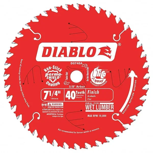 Freud Diablo D0740A 7-1/4 inch 40-tooth finish saw blade