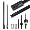 GEINXURN quick-change hole saw mandrel kit with dual arbors and pilot bits
